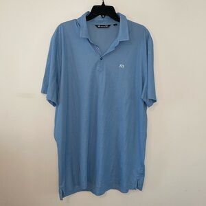 Travis Mathew Classic Blue Polo Shirt Size XXL